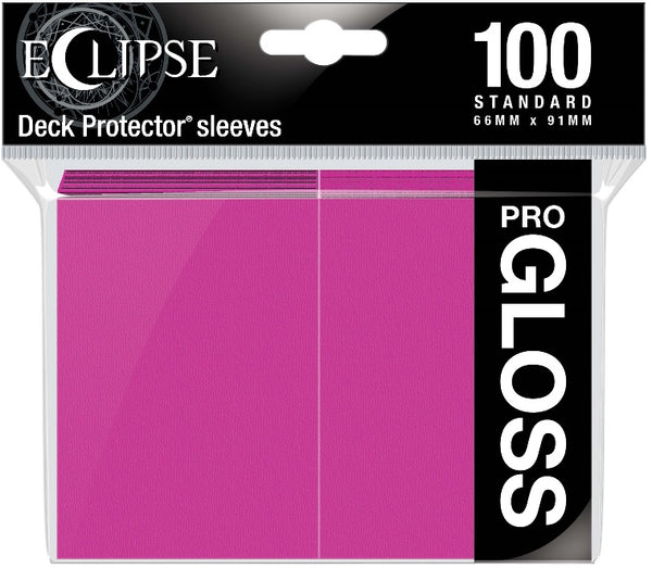 ULTRA PRO - SLEEVE - ECLIPSE DECK PROTECTOR GLOSS (HOT PINK) 100CT