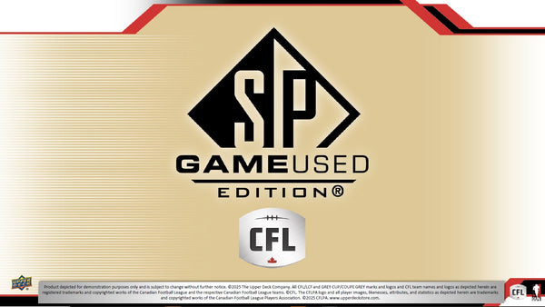 2025 - UPPER DECK - SP GAME USED CFL (CONTACT FOR PRICE & AVAILABILITY)