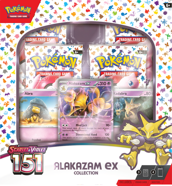 POKEMON - 151 - ALAKAZAM EX COLLECTION BOX (OCTOBER 6, 2023) **AVAILABLE IN-STORE**