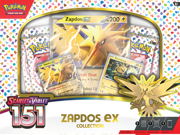 POKEMON - 151 - ZAPDOS EX COLLECTION BOX (OCTOBER 6, 2023) **AVAILABLE IN-STORE**