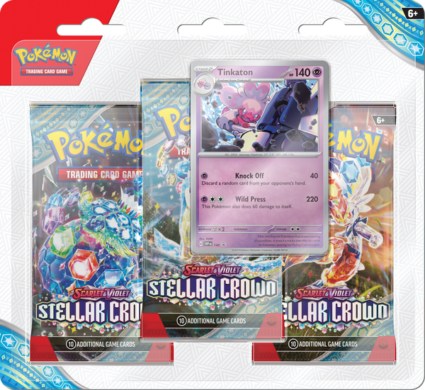 POKEMON - STELLAR CROWN - 3 PACK BLISTER