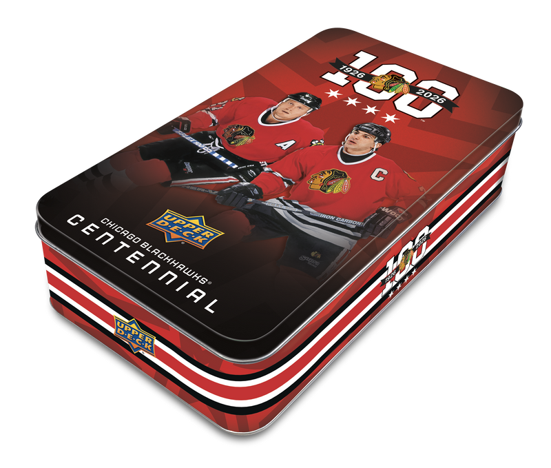 2025-26 - UPPER DECK - CHICAGO BLACKHAWKS CENTENNIAL HOBBY BOX (CONTACT FOR PRICE AND AVAILABILITY) (DECEMBER 10)