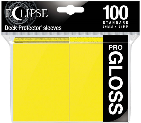 ULTRA PRO - SLEEVE - ECLIPSE DECK PROTECTOR GLOSS (LEMON YELLOW) 100CT