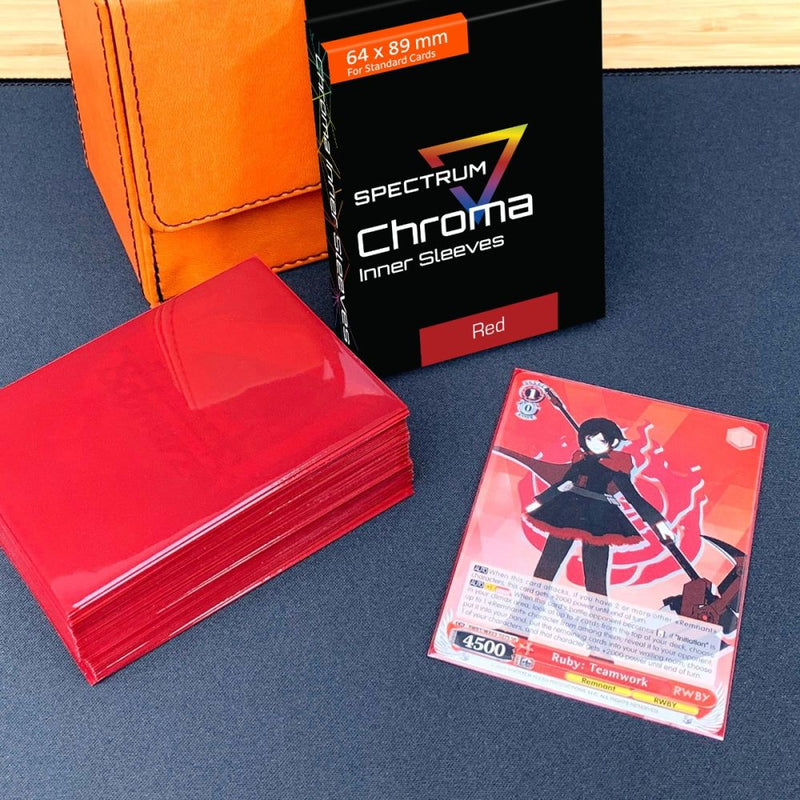 BCW - SPECTRUM CHROMA INNER SLEEVE - RED (100 COUNT)