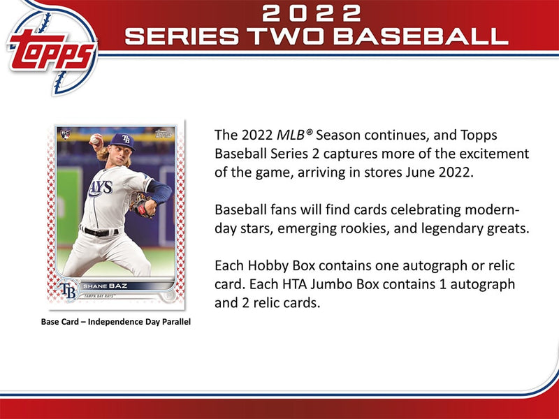 2022 - TOPPS - BASEBALL SERIES 2 HOBBY BOX