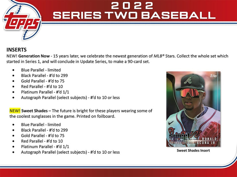 2022 - TOPPS - BASEBALL SERIES 2 HOBBY BOX
