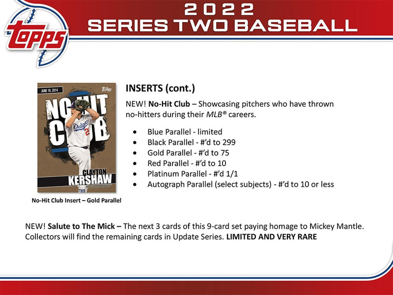2022 - TOPPS - BASEBALL SERIES 2 HOBBY BOX