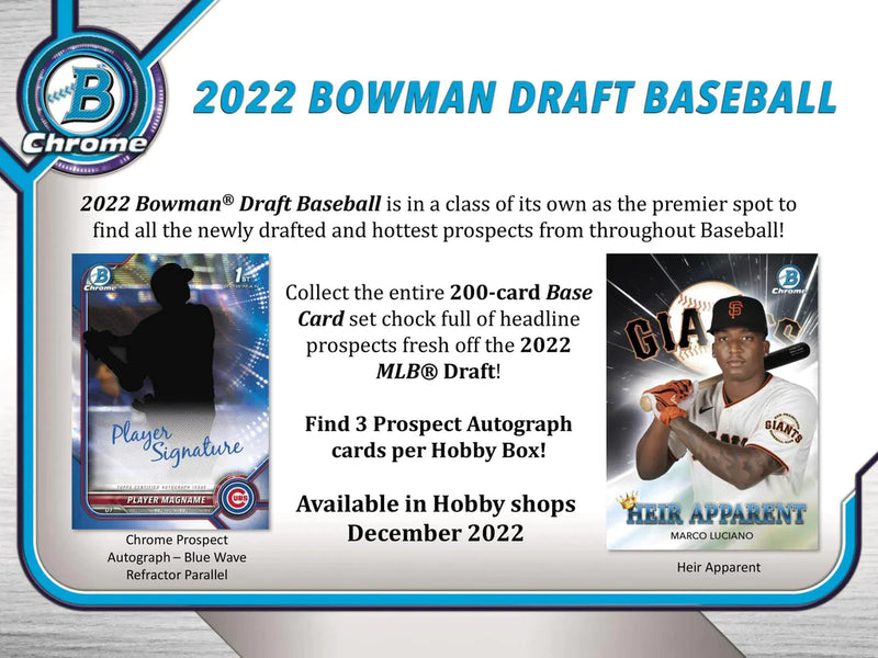 2022 - TOPPS - BOWMAN DRAFT HOBBY JUMBO BOX