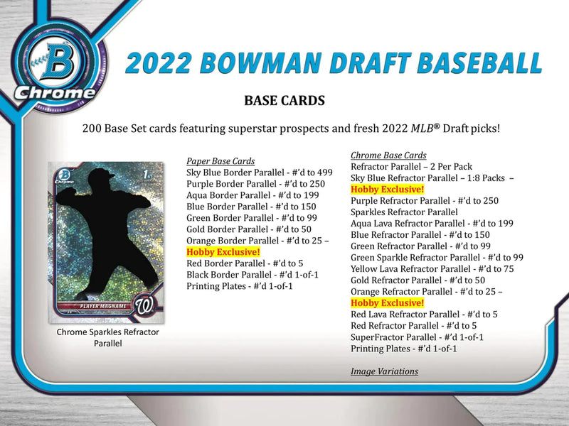 2022 - TOPPS - BOWMAN DRAFT HOBBY JUMBO BOX