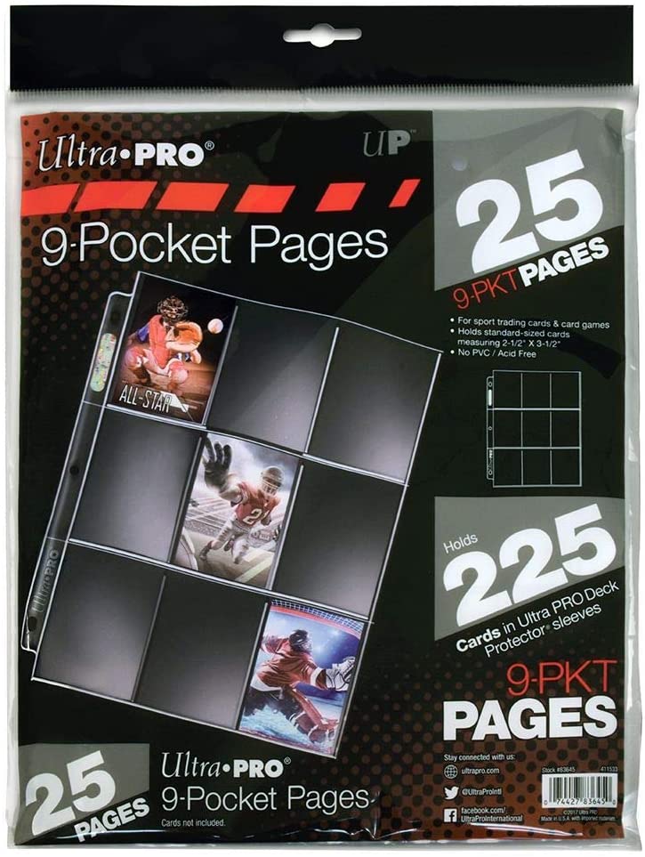 ULTRA PRO - 9 POCKET PAGES SILVER (25 COUNT)