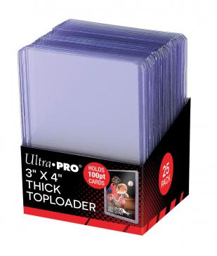 ULTRA PRO - 100PT TOPLOADER  (3" x 4") (25 COUNT)