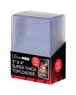 ULTRA PRO - 130PT TOPLOADER  (3" x 4") (10 COUNT)