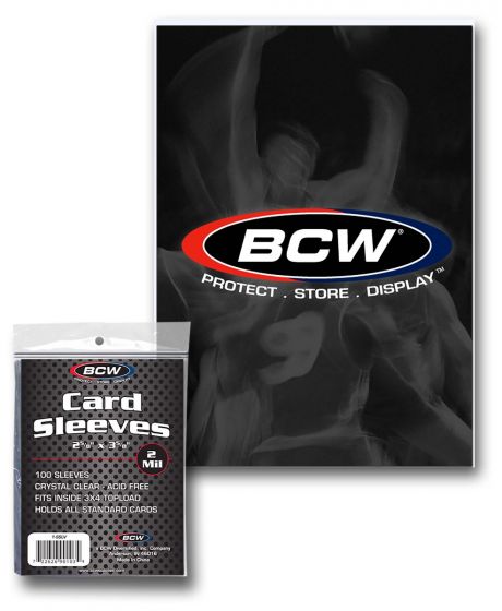 BCW - SOFT CARD SLEEVES (2-5/8" x 3-5/8") (100 COUNT)