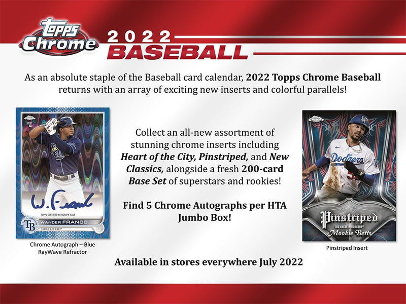 2022 - TOPPS - CHROME JUMBO BOX