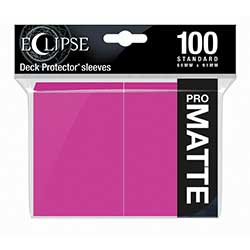 ULTRA PRO - SLEEVE - ECLIPSE DECK PROTECTOR MATTE (HOT PINK) 100CT