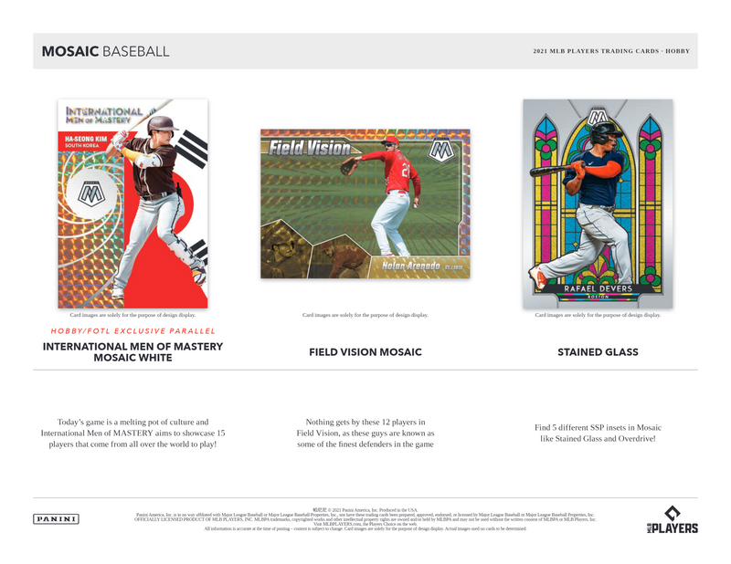 2021 - PANINI - MOSAIC BASEBALL