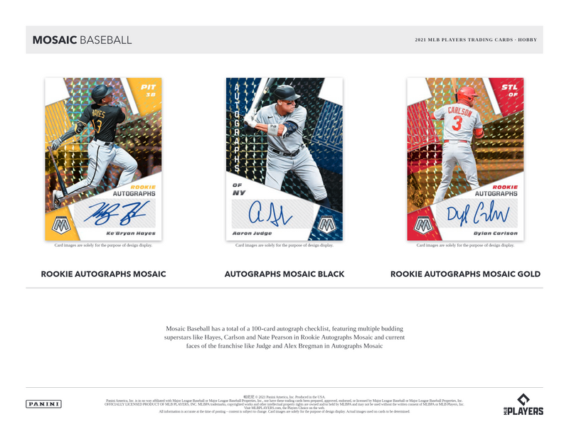 2021 - PANINI - MOSAIC BASEBALL