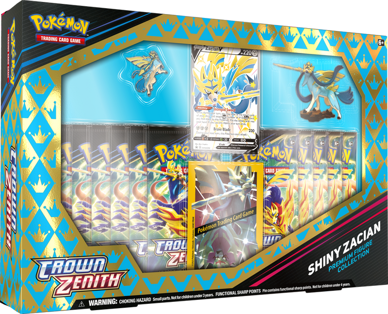 POKEMON - CROWN ZENITH - ZAMAZENTA / ZACIAN PREMIUM FIGURE COLLECTION